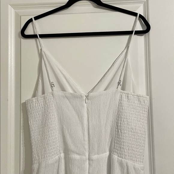 Abercrombie & Fitch White Crinkle Textured Twist-front Mini Dress X-Large Tall - Picture 6 of 14